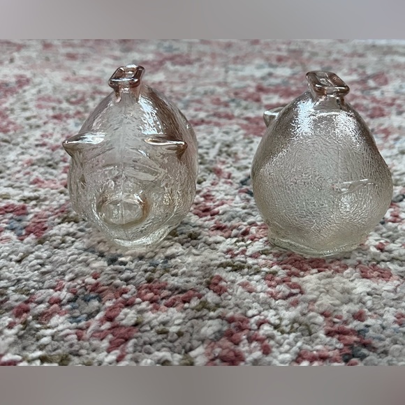 Vintage Anchor Hocking Textured light Amber Glass Piggy Bank - Picture 7 of 11